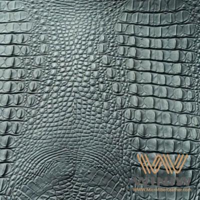 High-End Microfiber Faux Crocodile Leather Fabric