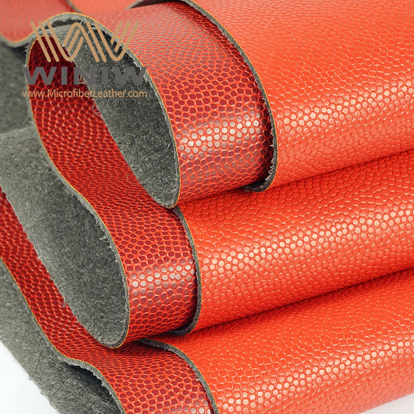Basketball texture microfiber leather