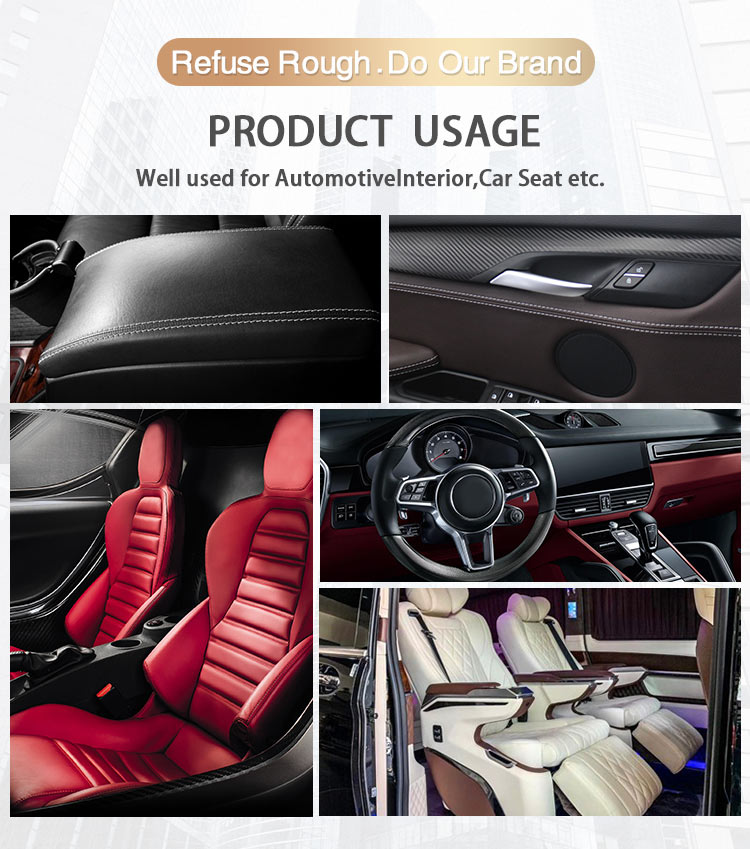 Smooth Touch Silicone Leather For Car Seat Covers