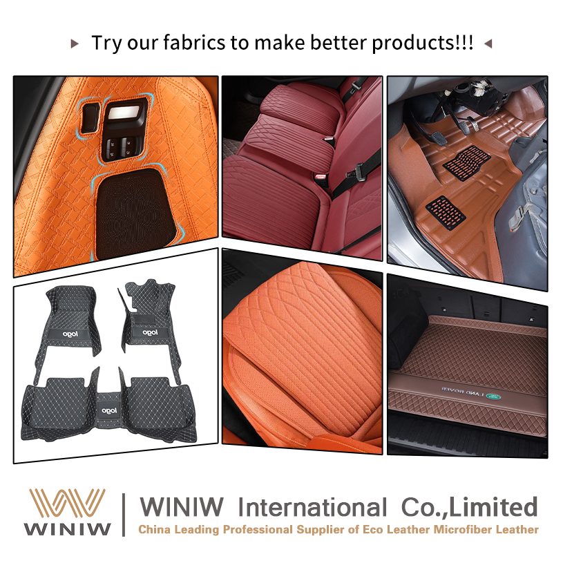faux auto floor pads making leather
