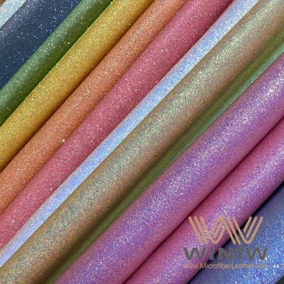 Microfiber Leather Glitter Faux Leather Fabric