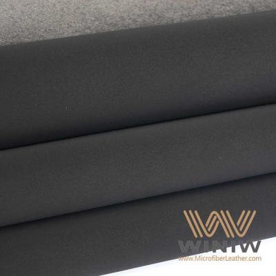 1mm Thick Black Nubuck Artificial Leather Fabric