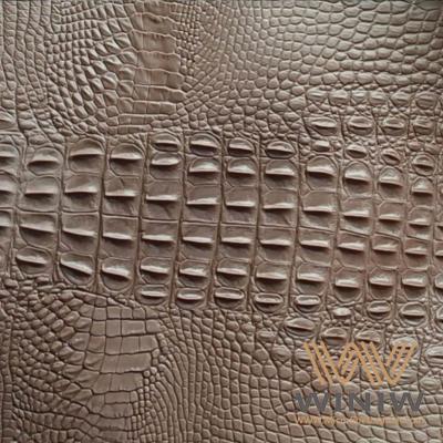 Microfiber Faux Crocodile Leather Fabric