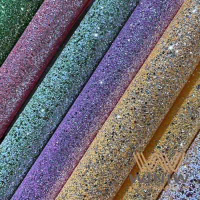 Shiny Glitter Polyester Faux Leather For Shoes