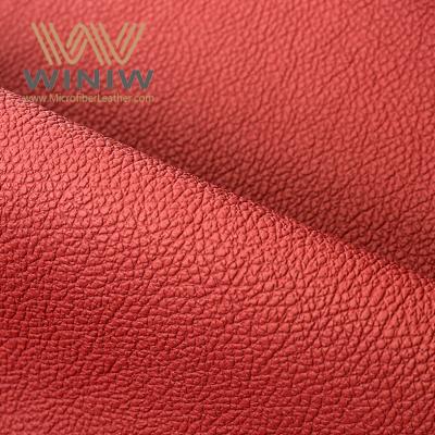 China Leading Red Lychee Skin Leather Nappa Upholstery Fabric Supplier