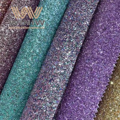 Shining Sequin Synthetic Leather for Shoes