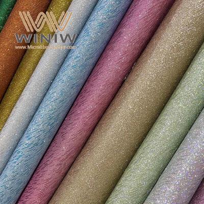 Rainbow Vegan PU Leather Glitter for Shoe Material