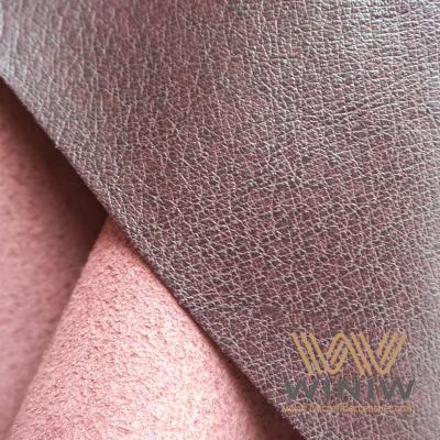 Gentle Pigskin Grain PU Microfiber Leather For Shoe Lining Use