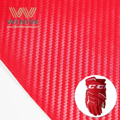 Carbon Fiber Microfiber Faux Artificial Leather For Hockey Gloves