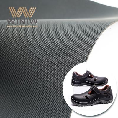 1.8mm Black Microfiber Working Shoes Material Imitation Leather