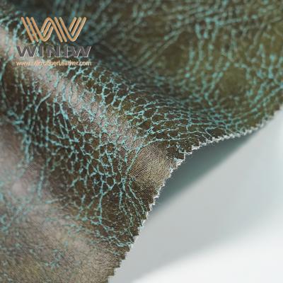 Stain-Resistant Faux Leather for Living Room Sofa Upholstery